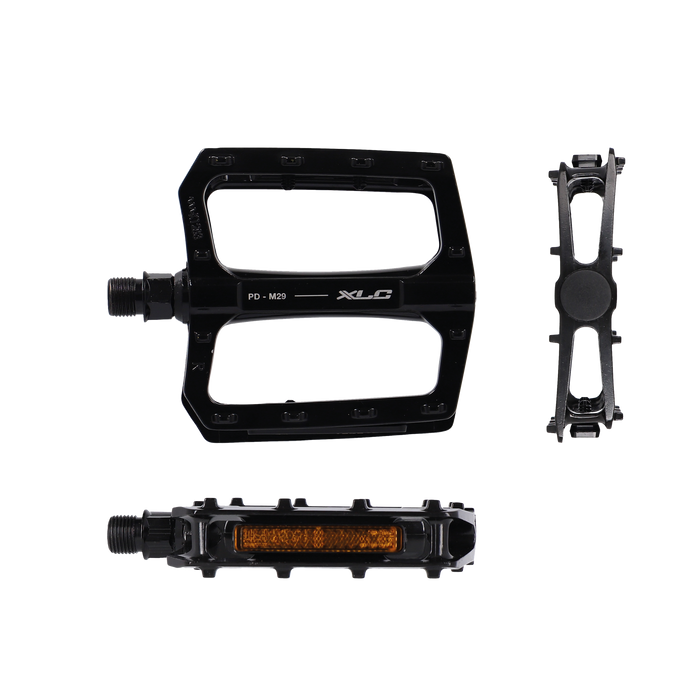 XLC Flat Pedal PD-M29 schwarz mit Reflektor